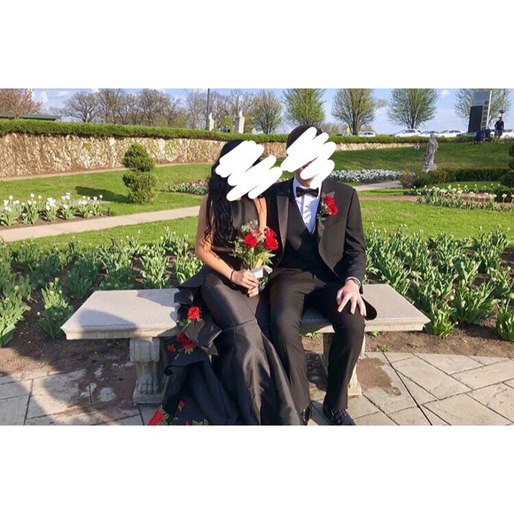 Sherri Hill Mermaid Style Two Piece Prom Dress - Picture 6 of 7